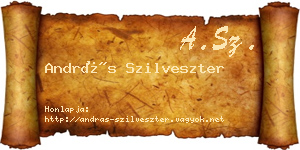 András Szilveszter névjegykártya